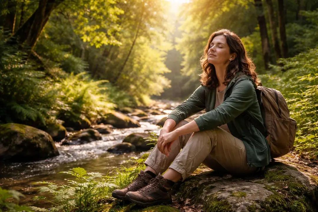Persona che si rilassa per ridurre lo stress